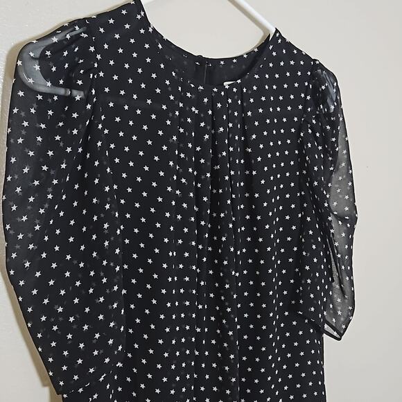 1901 Star Print Lightweight Blouse Sz Small - Picture 5 of 11